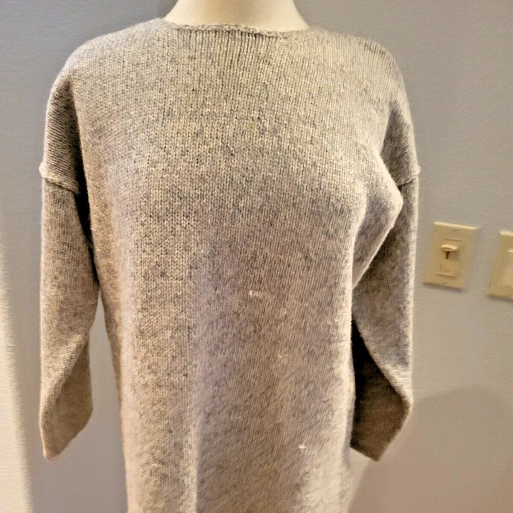 Wool Knit Grey Sweater Pullover Women’s Eddie Bauer, Sz. Sm
